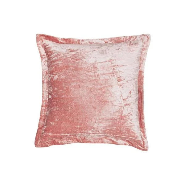 Benzara 20 x 20 Shimmering Cotton Accent Pillow with Zippered Closure, Set of 4, Pink