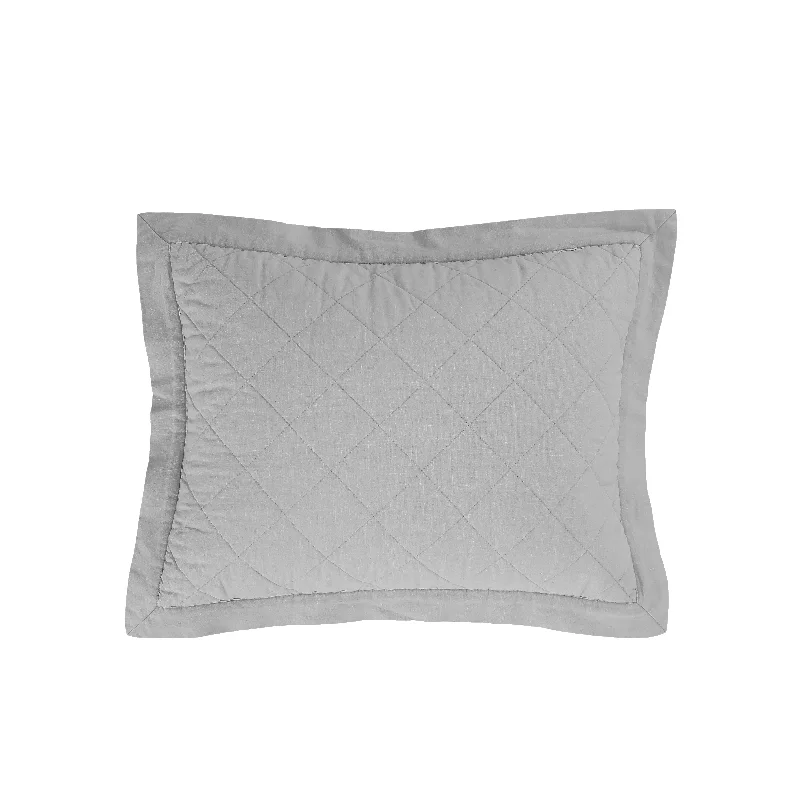 HiEnd Accents Linen Quilted Boudoir Pillow