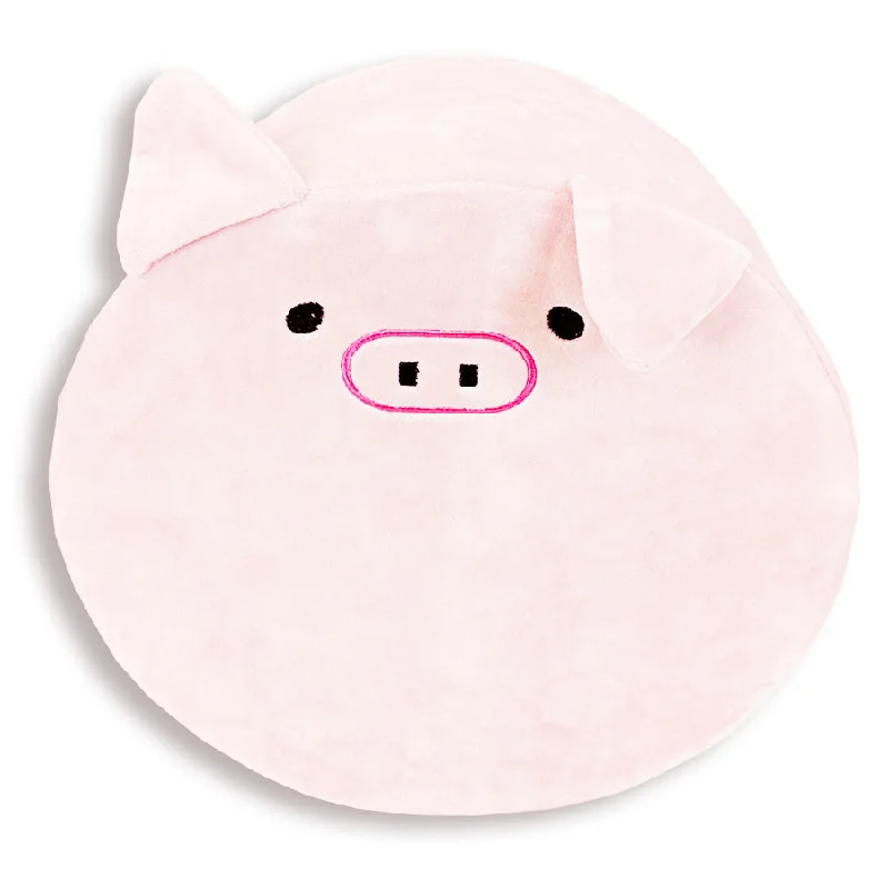 Round Memory Foam Pig Themed Pillow | Olivia The Pig