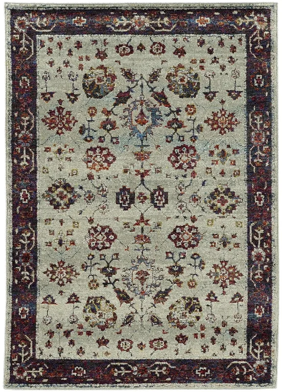 Andorra 6842D Stone/ Red Rug