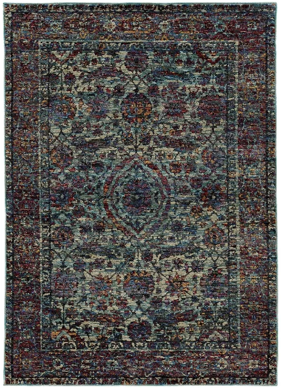 Andorra 6846B Blue/ Purple Rug