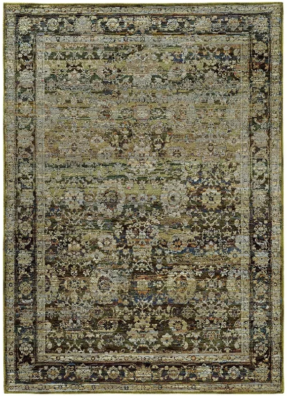 Andorra 7125C Green/ Brown Rug