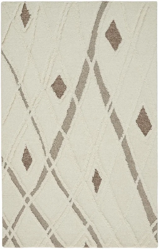 Anica ANC8008F Ivory/Brown Rug