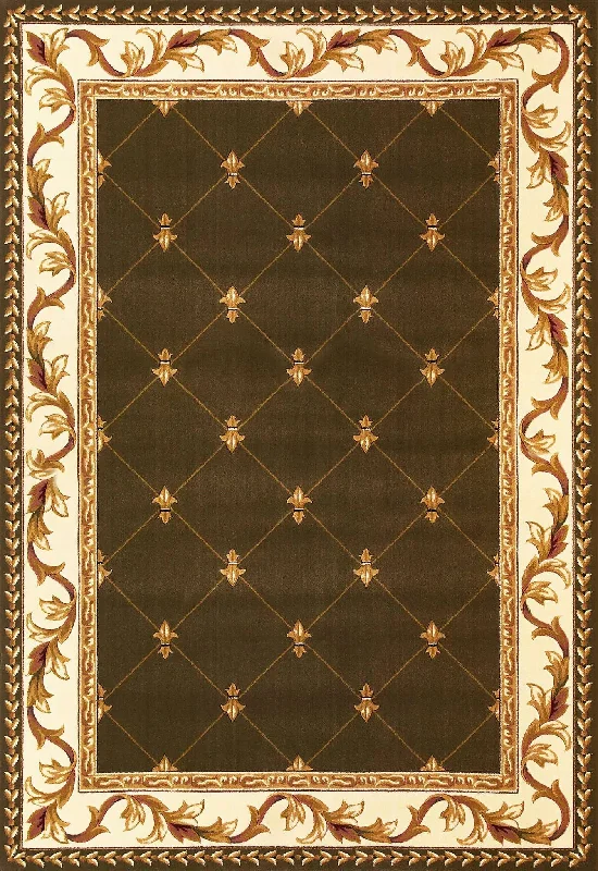 Corinthian 5323 Fleur De Lis Green Rug