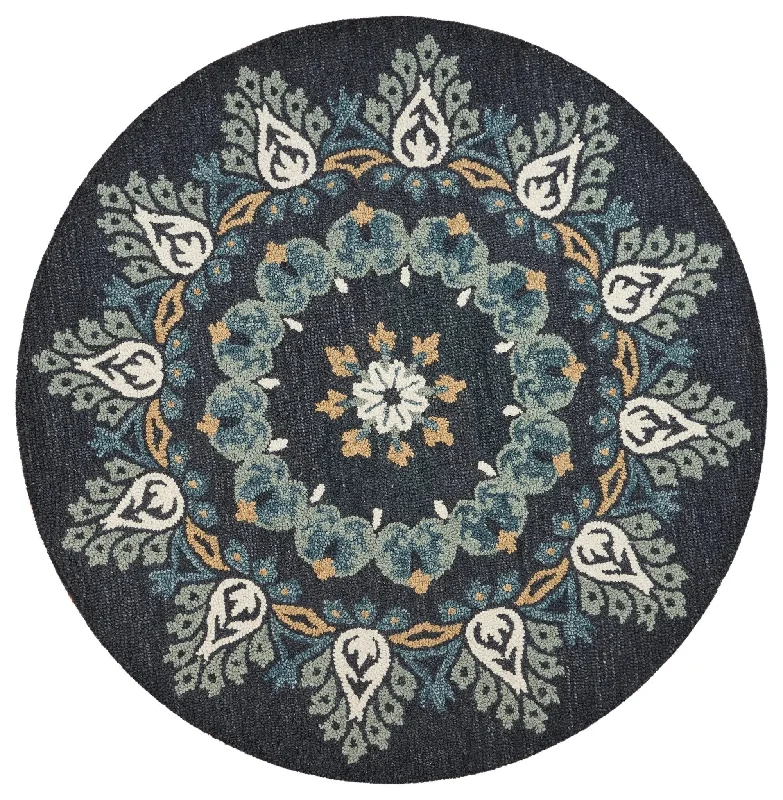 Dazzle 54097CRT Charcoal/Teal Rug