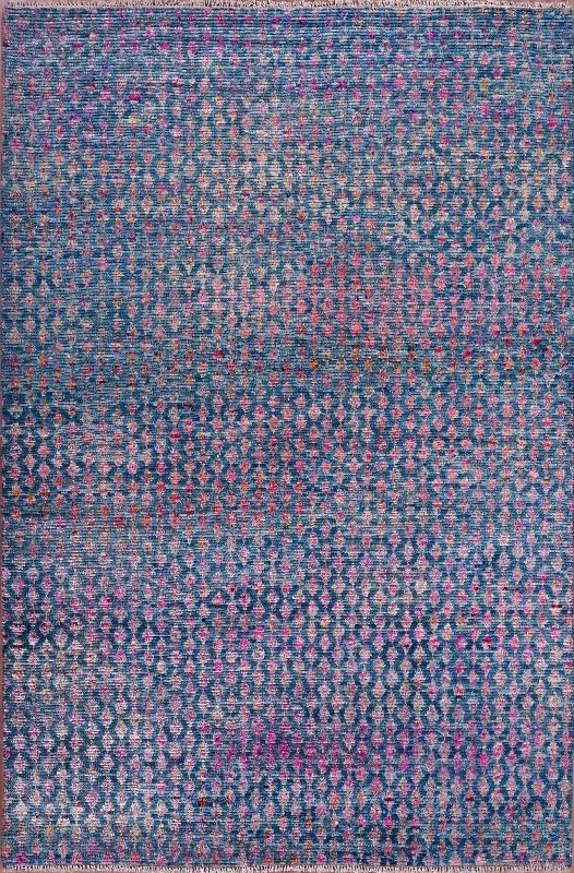 Durva Wool & Silk SC-30A Blue Rug