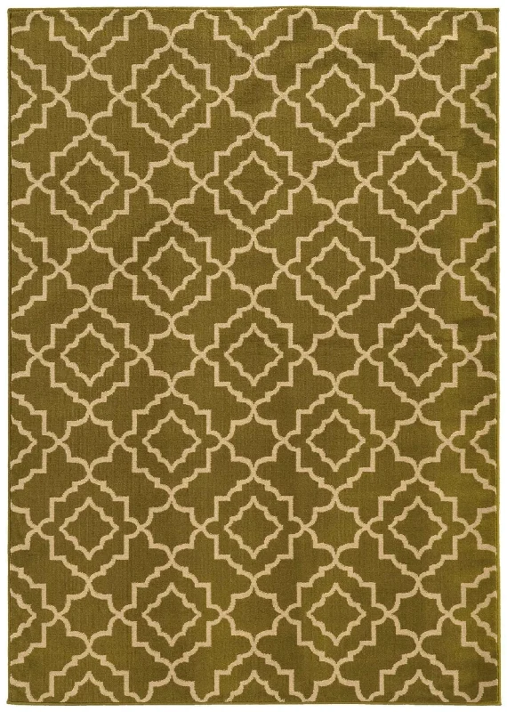 Ella 5185D Green Beige Rug