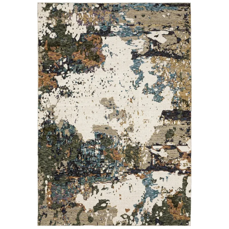 Evolution 981A Ivory/Multi Rug