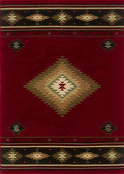 Hudson 087K Red/ Green Rug