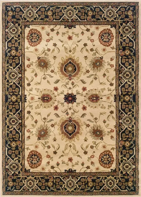 Hudson 1338C Beige/ Black Rug