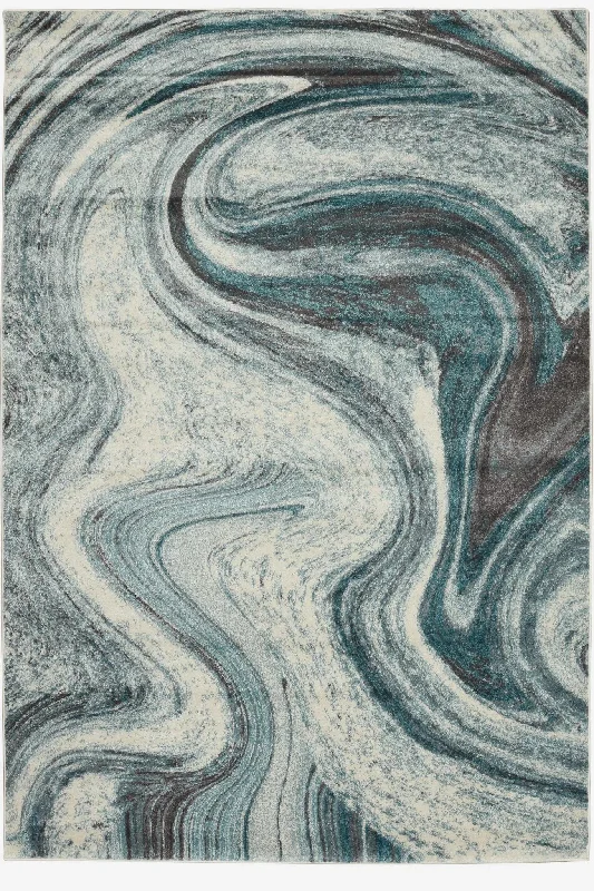 Illusions 6226 Teal Contempo Rug