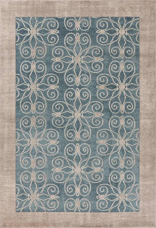 Libby Langdon Winston 5810 Teal Looking Glass Rug