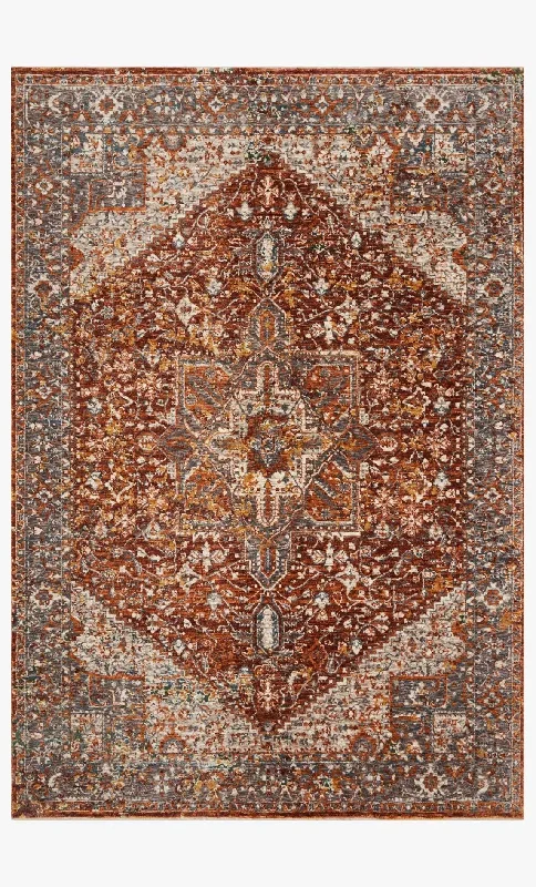 Lourdes LOU-02 Rust/Multi Rug