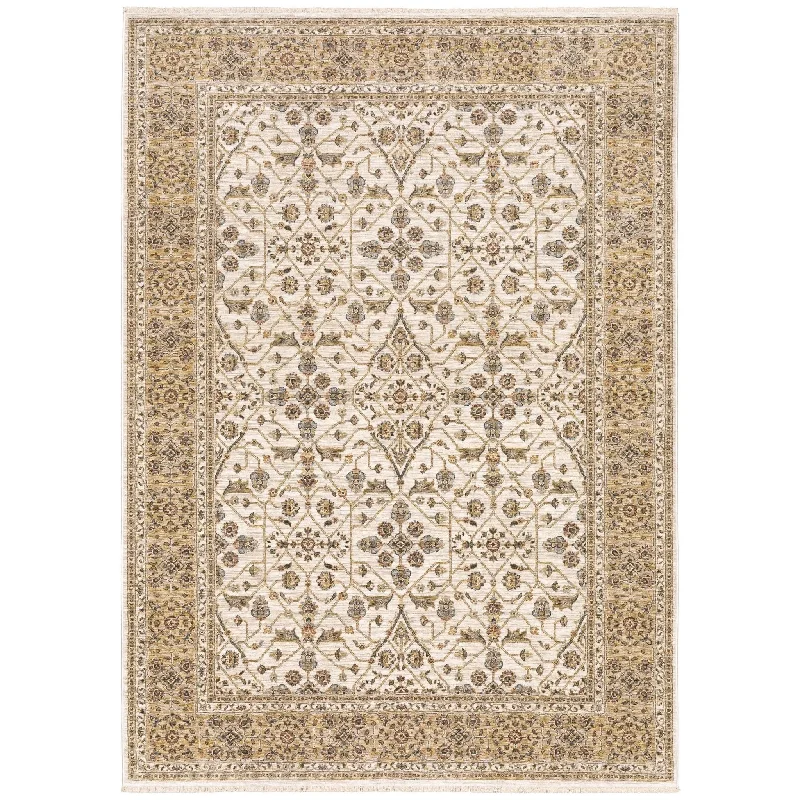 Maharaja 1J Ivory/Gold Rug