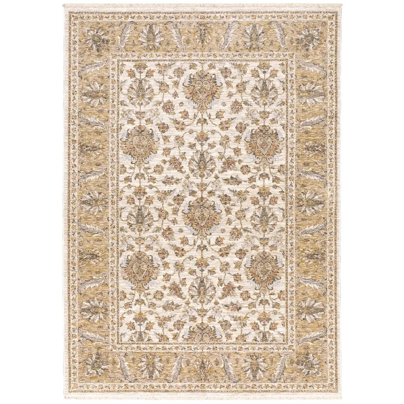 Maharaja 5091W Ivory/Gold Rug