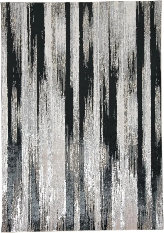 Micah 6943338F Black/Silver Rug