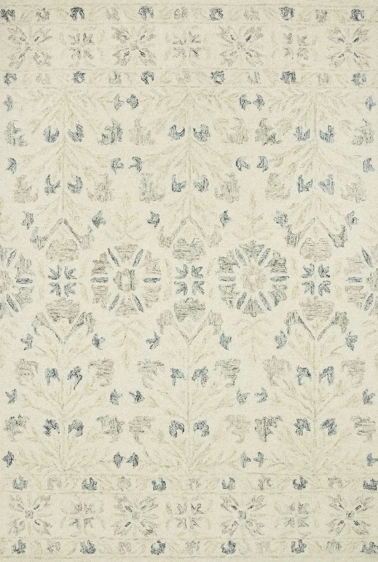 Norabel NOR-02 Ivory / Grey Rug