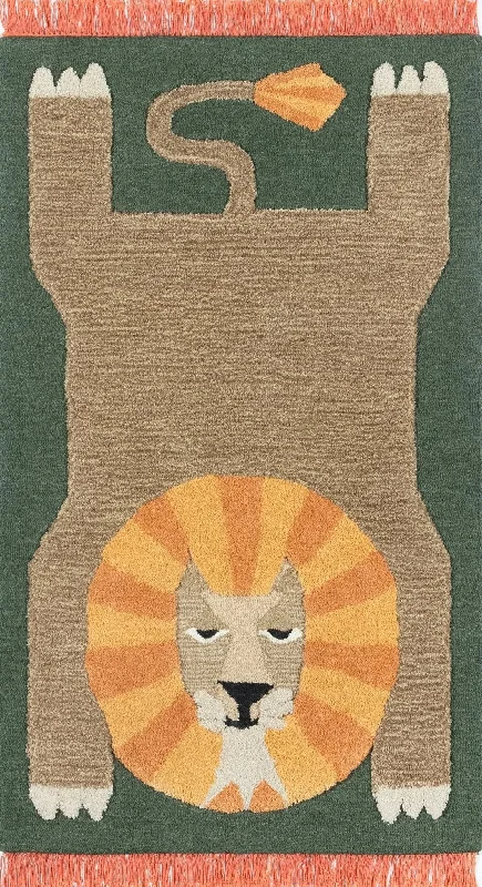 Novogratz Atticus ATC-1 Lion Green Rug