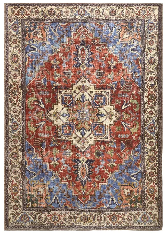 Percy PRC39AHF Blue/Red Rug