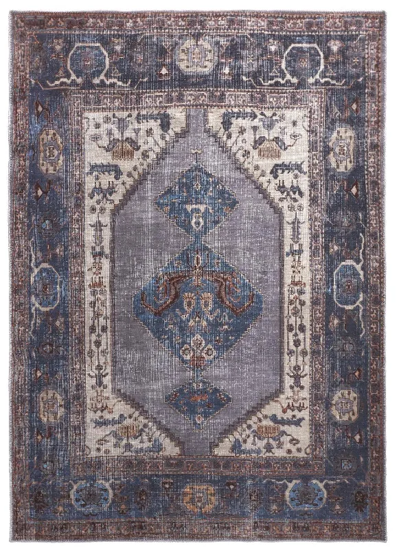 Percy PRC39AKF Blue/Brown Rug