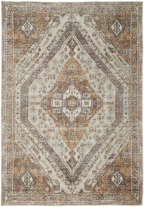 Percy PRC39ANF Ivory/Orange Rug