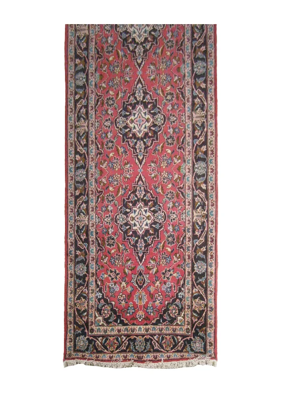 Persian Rug Ardakan Handmade Runner Traditional 3'3"x10'8" (3x11) Red Blue Floral Design #A15593