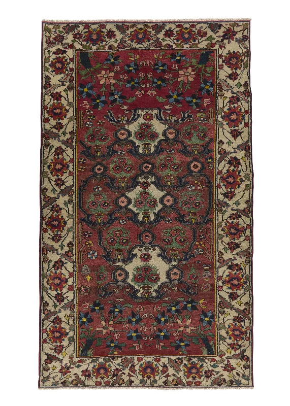 Persian Rug Bakhtiari Handmade Area Antique Tribal 5'10"x10'2" (6x10) Red Garden Design #17677