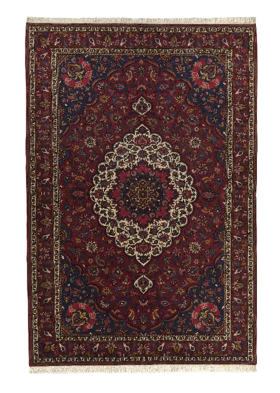 Persian Rug Bakhtiari Handmade Area Tribal Vintage 6'8"x10'0" (7x10) Red Floral Design #34125