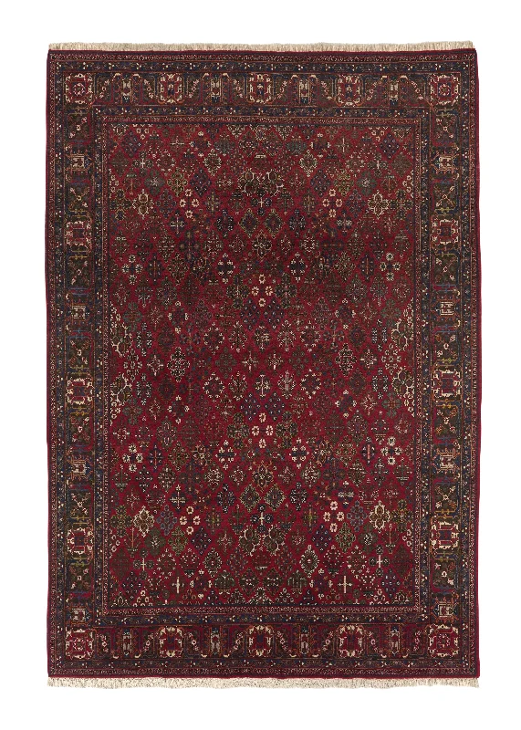 Persian Rug Meymeh Handmade Area Tribal Traditional 7'5"x10'8" (7x11) Red Floral Design #34430