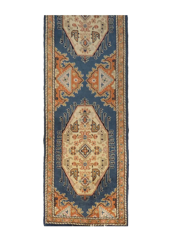 Persian Rug Tabriz Handmade Runner Traditional 2'5"x14'5" (2x14) Whites/Beige Yellow/Gold Blue Floral Tabatabaie Design #A27160