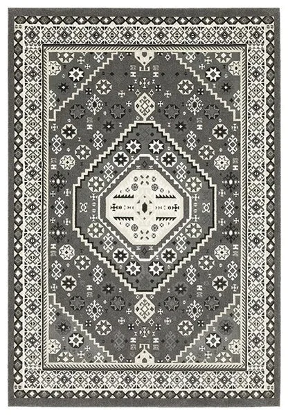 Raylan RAY02 Grey/Ivory Rug