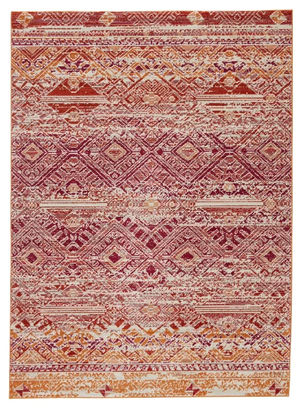 Rhythmik By Nikki Chu RHN05 Sax Pink/Orange Rug