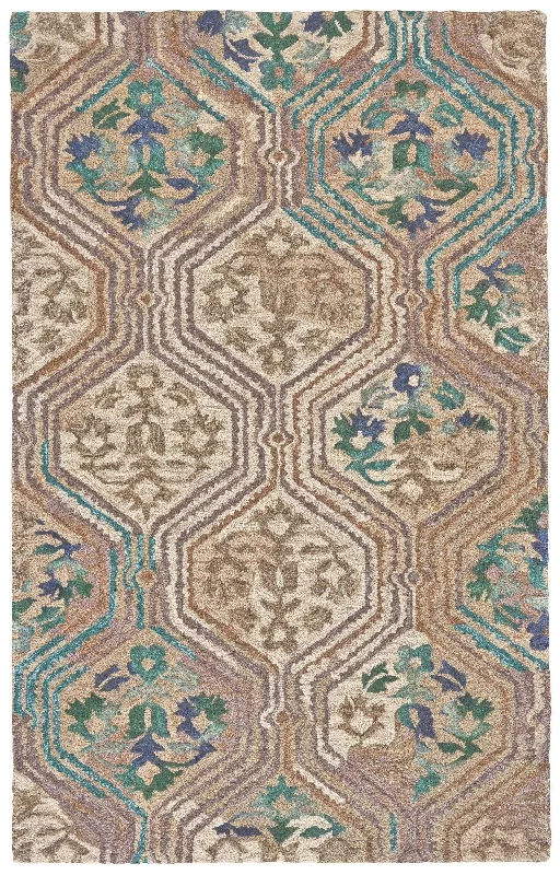 Tivoli 6518213F Tan/Blue Rug