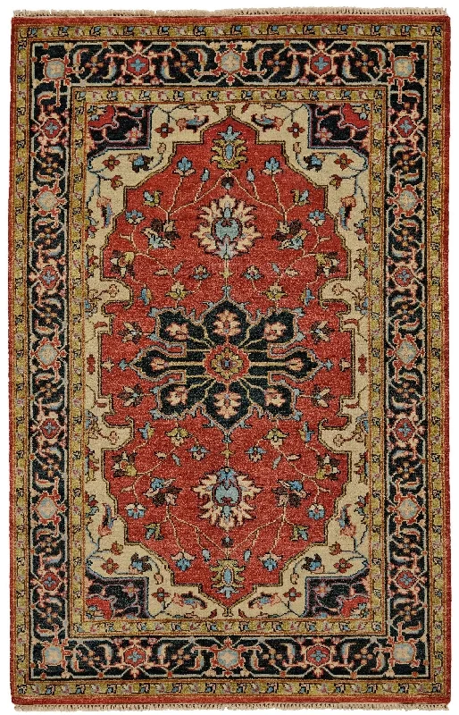 Ustad 5226112F Red/Orange Rug