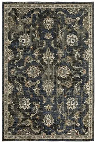 Venice 4333B Charcoal/Blue Rug