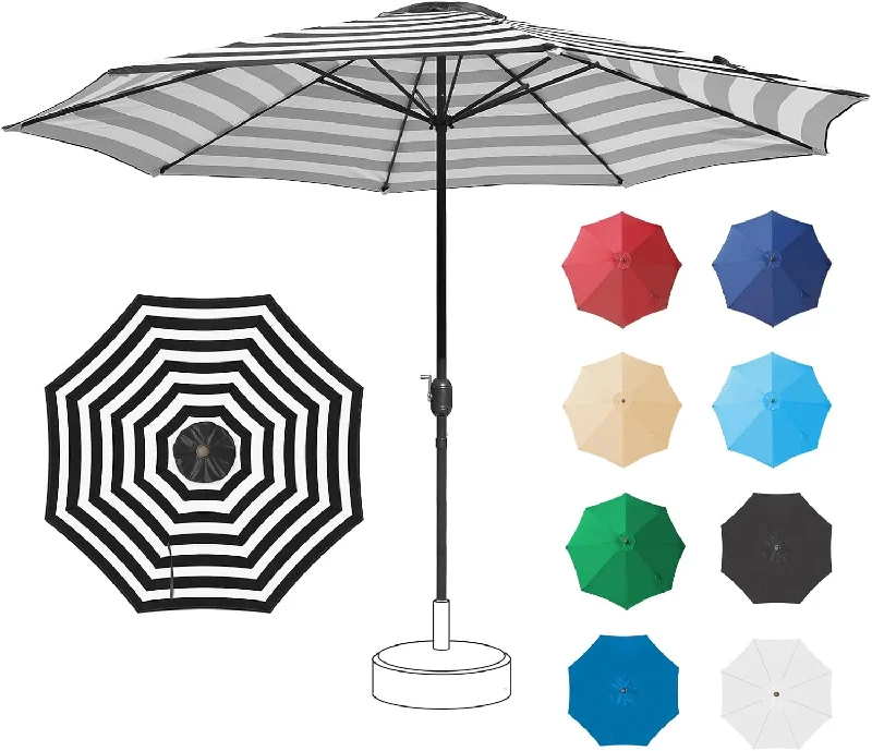 11FT Patio Umbrella Outdoor Table Market Umbrella with 8 Sturdy Ribs, UV Protection - $50