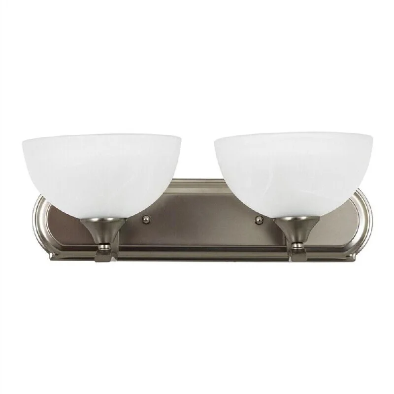 2 Light Vanity Stainless Steel in Satin Nickel - 18" x 6"