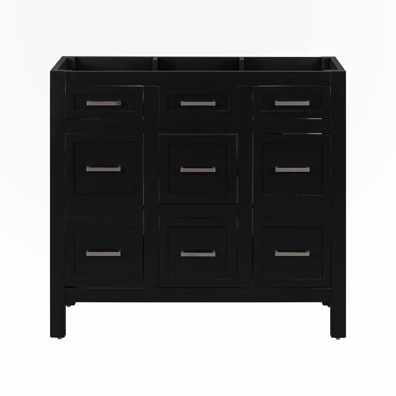 36" Black Bathroom Vanity(Sink not included)