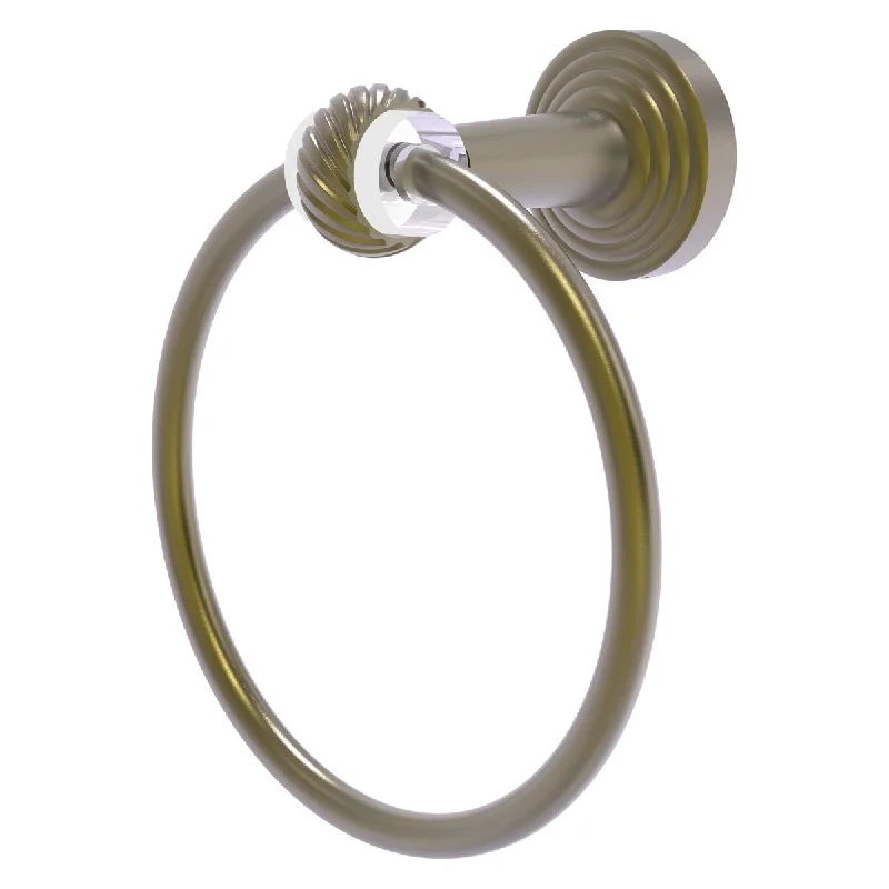 Allied Brass Pacific Beach Collection Towel Ring with Twisted Accents