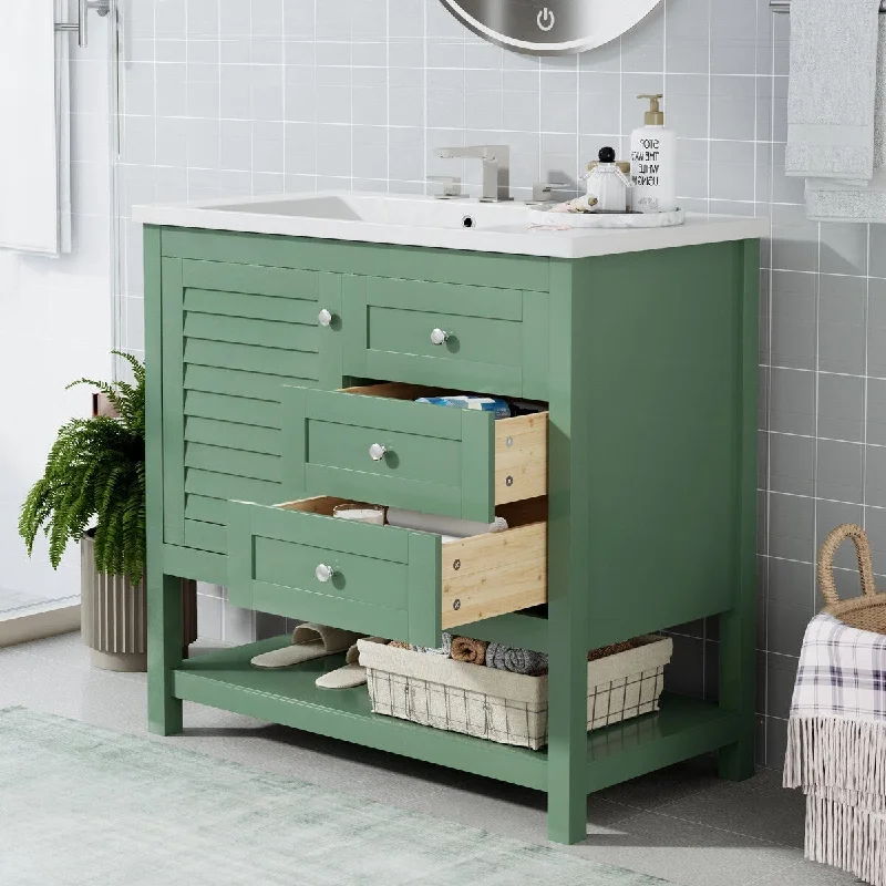 Bathroom Storage Cabinet with Undermount Sink