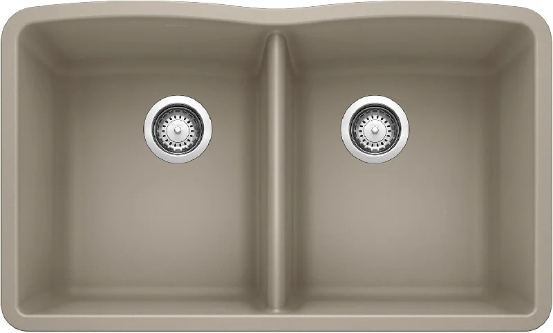 BLANCO 441286 Diamond Silgranit 50/50 Double Bowl Undermount Kitchen Sink - $305