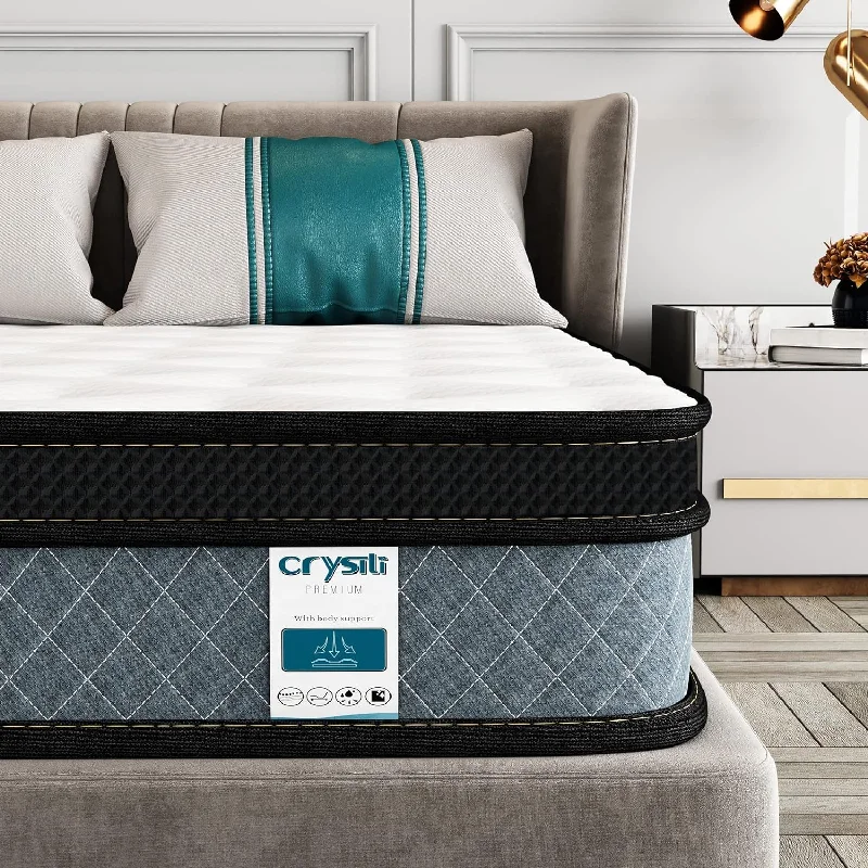 Crystli Full Mattress, 10 Inch Memory Foam with Innerspring Hybrid Full Size - $175