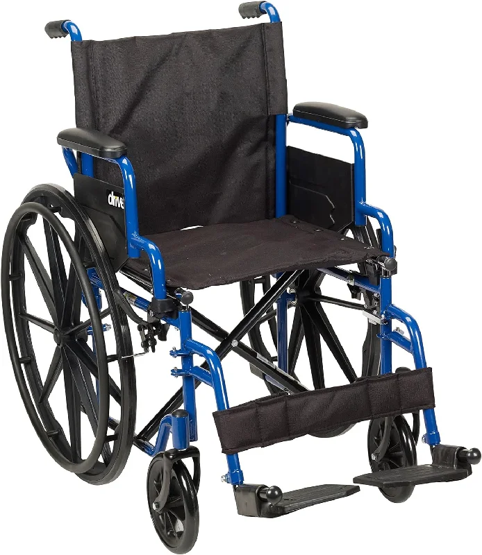 Drive Medical Blue Streak Lightweight Wheelchair with Swing-Away Footrests - $80