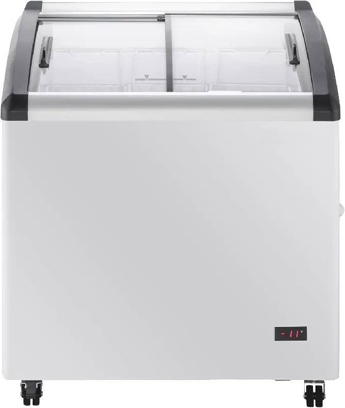 Duura Commercial Mobile Ice Cream Display Chest Freezer Sub Zero Temp, White - $485