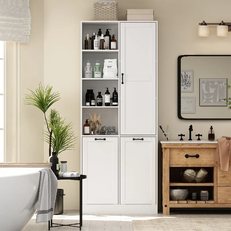 Elegent Bathroom Cabinet With White Finish