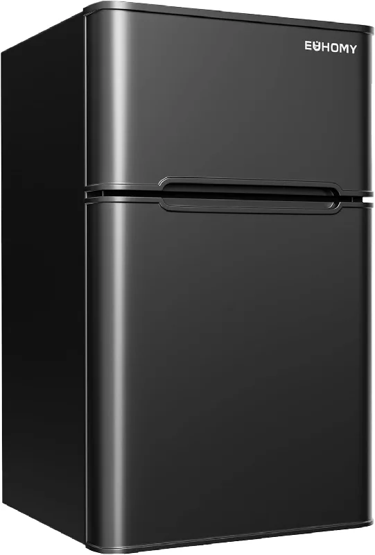 EUHOMY Mini Fridge with Freezer, 3.2 Cu.Ft Mini Refrigerator - $110