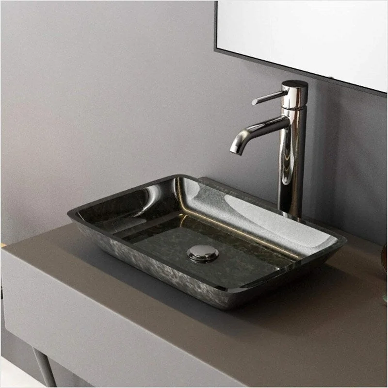 Glass Vessel Bathroom Sinks Modern Tempered Glass Vessel Bowl Sink