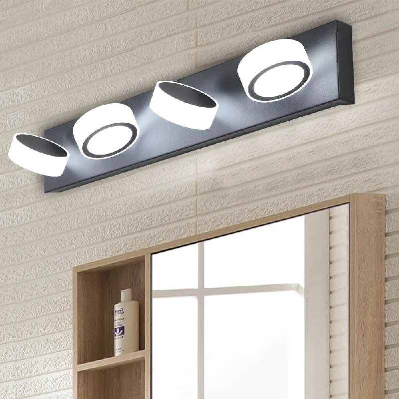 LED Modern 4-Light Vanity Lights Fixtures Over Mirror Bathroom Wall Lighting