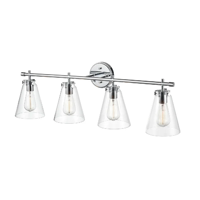 Millennium Lighting Aliza 4 Light Vanity Fixture with Clear Glass Shades