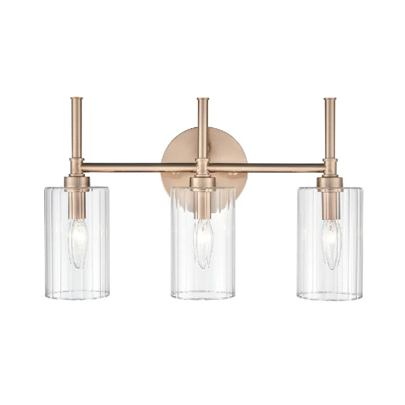 Millennium Lighting Chastine Bathroom Vanity Light Fixture with Clear Beveled Glass Shades